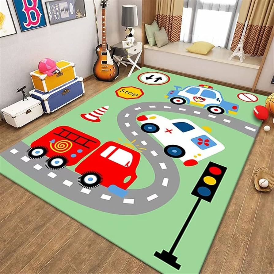 Amazon.co.jp: 子供のための車のプレイマット、教育玩具保育室の